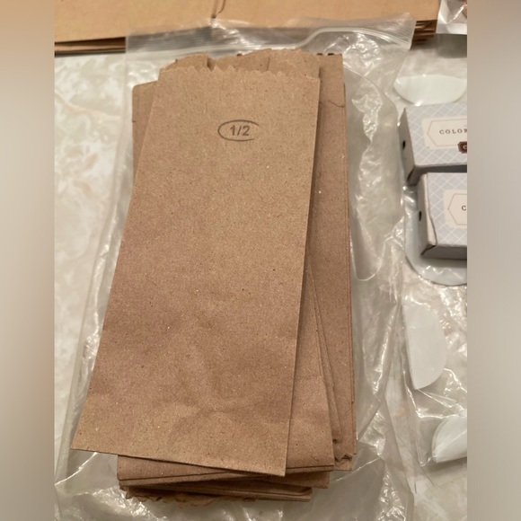 LOT of Craft Supplies colored staples, paperbag,party bag, sticker letter square - Picture 5 of 14